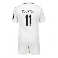 Koszulka piłkarska Real Madrid Rodrygo Goes #11 Strój Domowy dla dzieci 2024-25 tanio Krótki Rękaw (+ Krótkie spodenki)